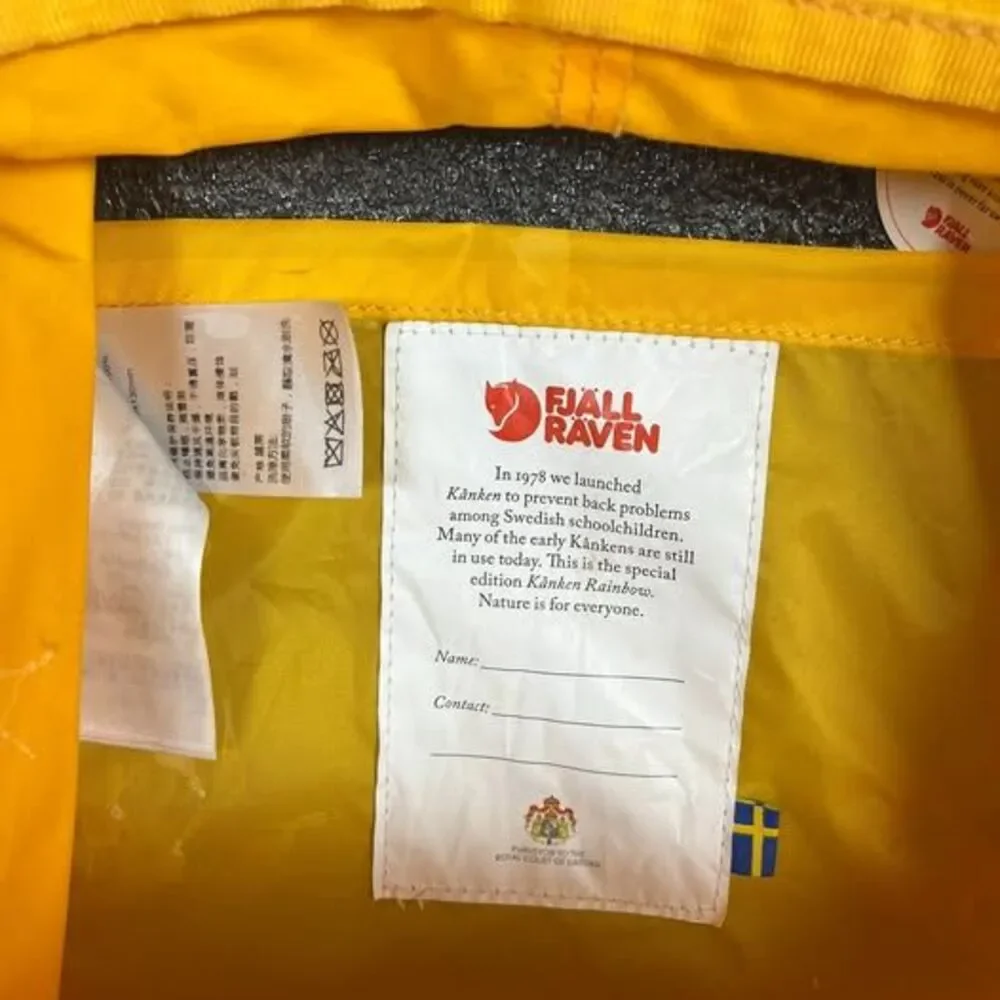 Fjallraven Kanken Yellow Rainbow small backpack